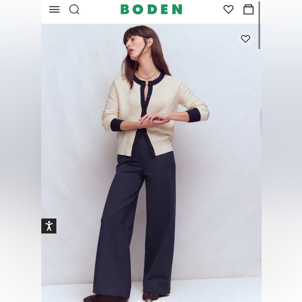 NWT Boden Belgravia Ponte Pants - Navy